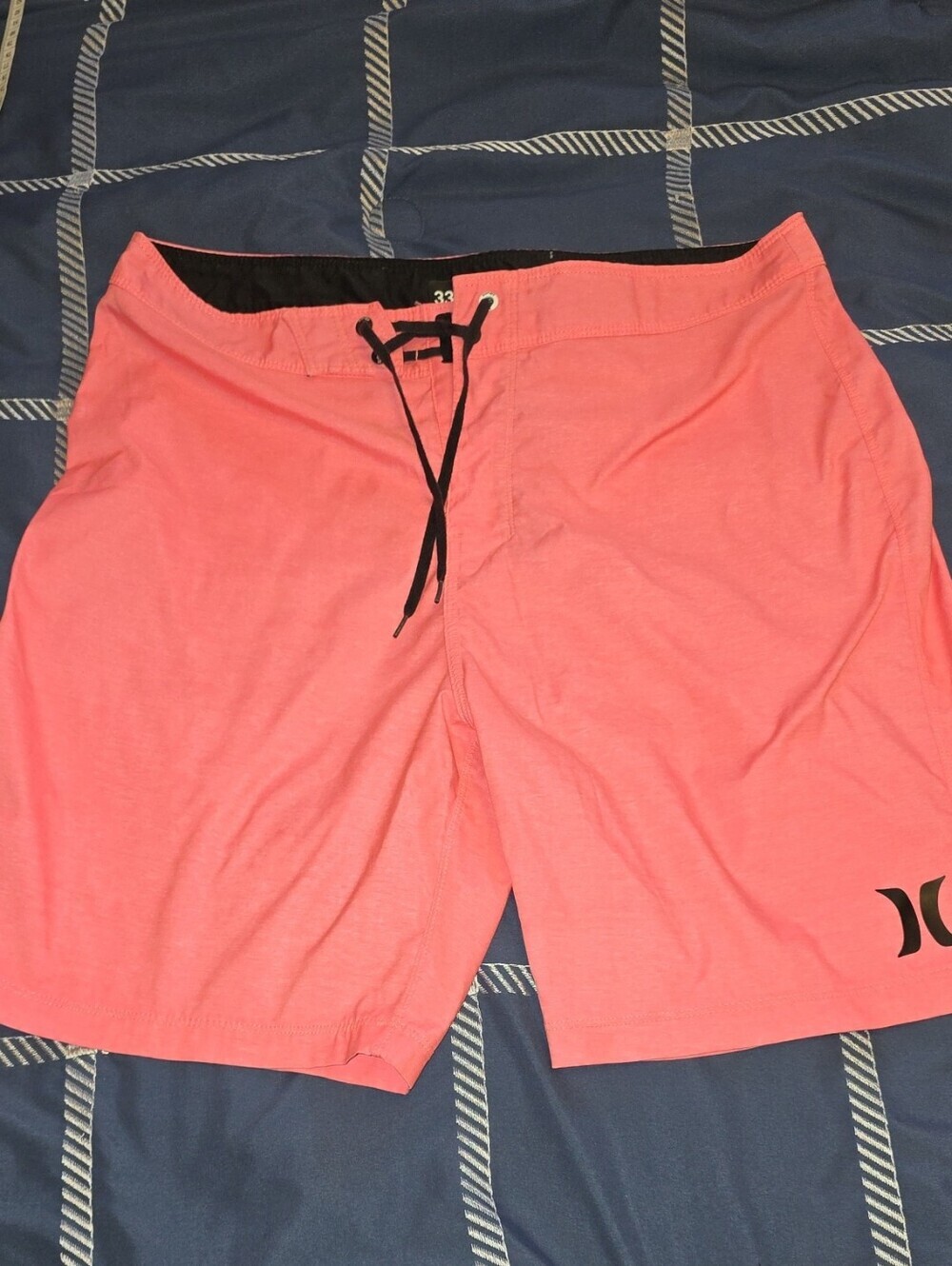 Hurley Men’s Coral Swim Board Shorts with Black Drawcord